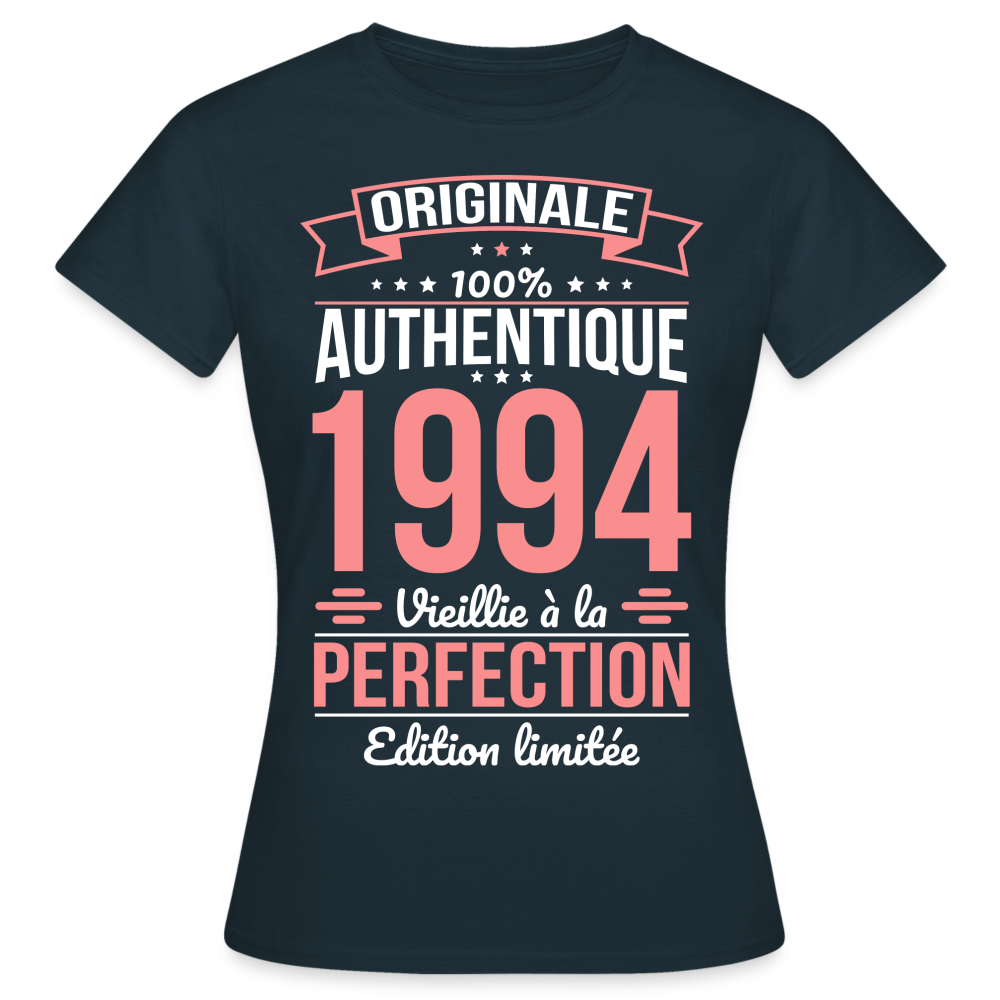 T-shirt Femme - Anniversaire 31 Ans - Originale 1994 - marine