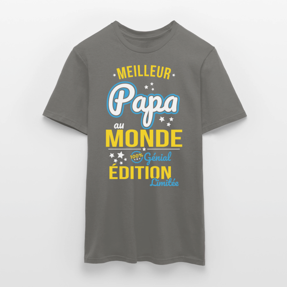 T-shirt Homme - Meilleur Papa au monde - gris graphite