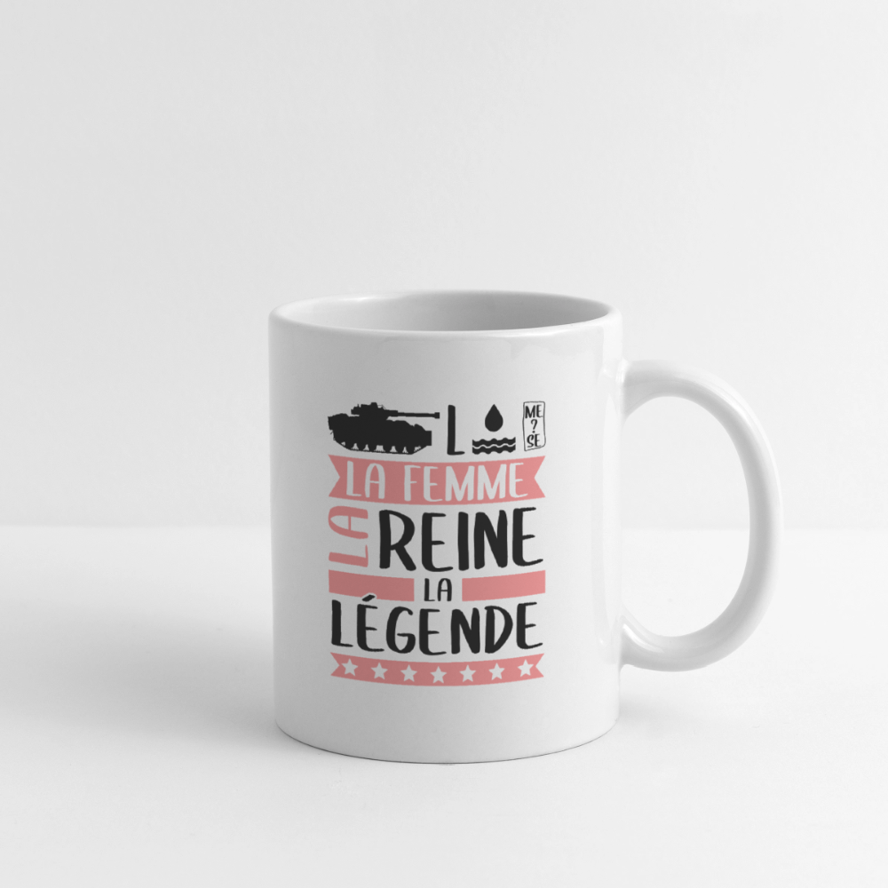 Mug Charlotte Charlotte rébus – La femme, la reine, la légende - blanc