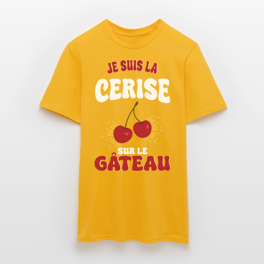 T-shirt Homme - Je suis la cerise sur le gâteau - jaune