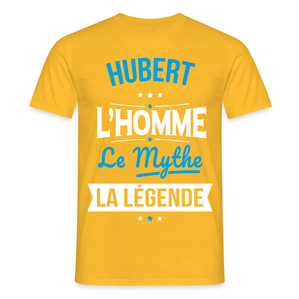 T-shirt Homme - Hubert - l'Homme - le Mythe - la Légende - jaune