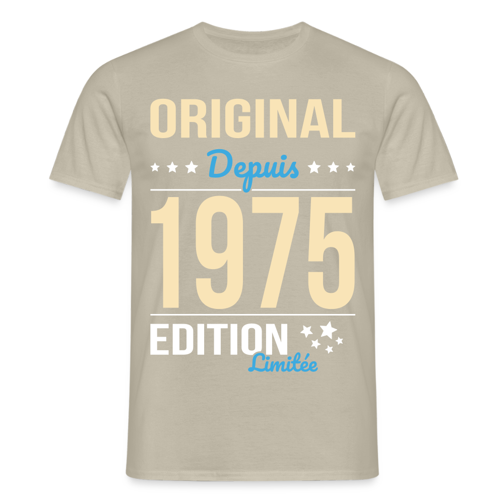 T-shirt Homme - Anniversaire 50 Ans - Original depuis 1975 - beige sable