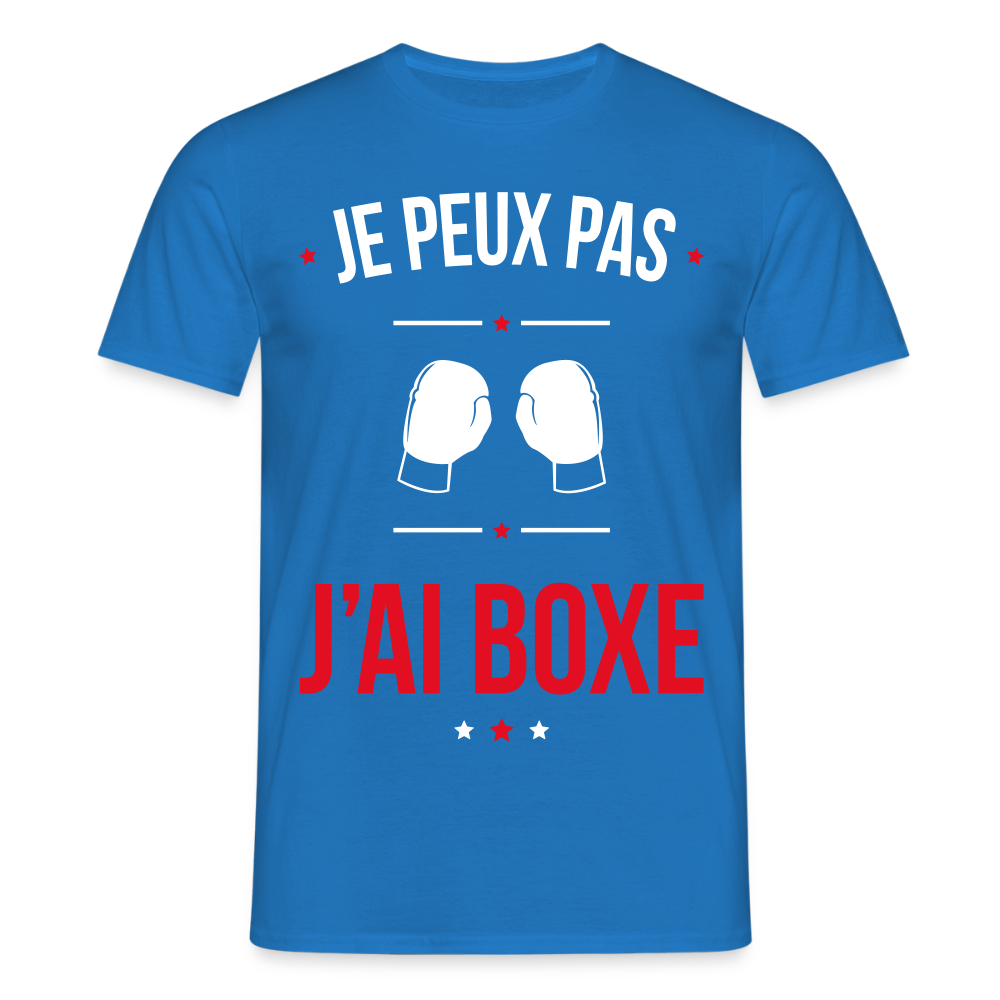 T-shirt Homme - Je peux pas j'ai Boxe - bleu royal