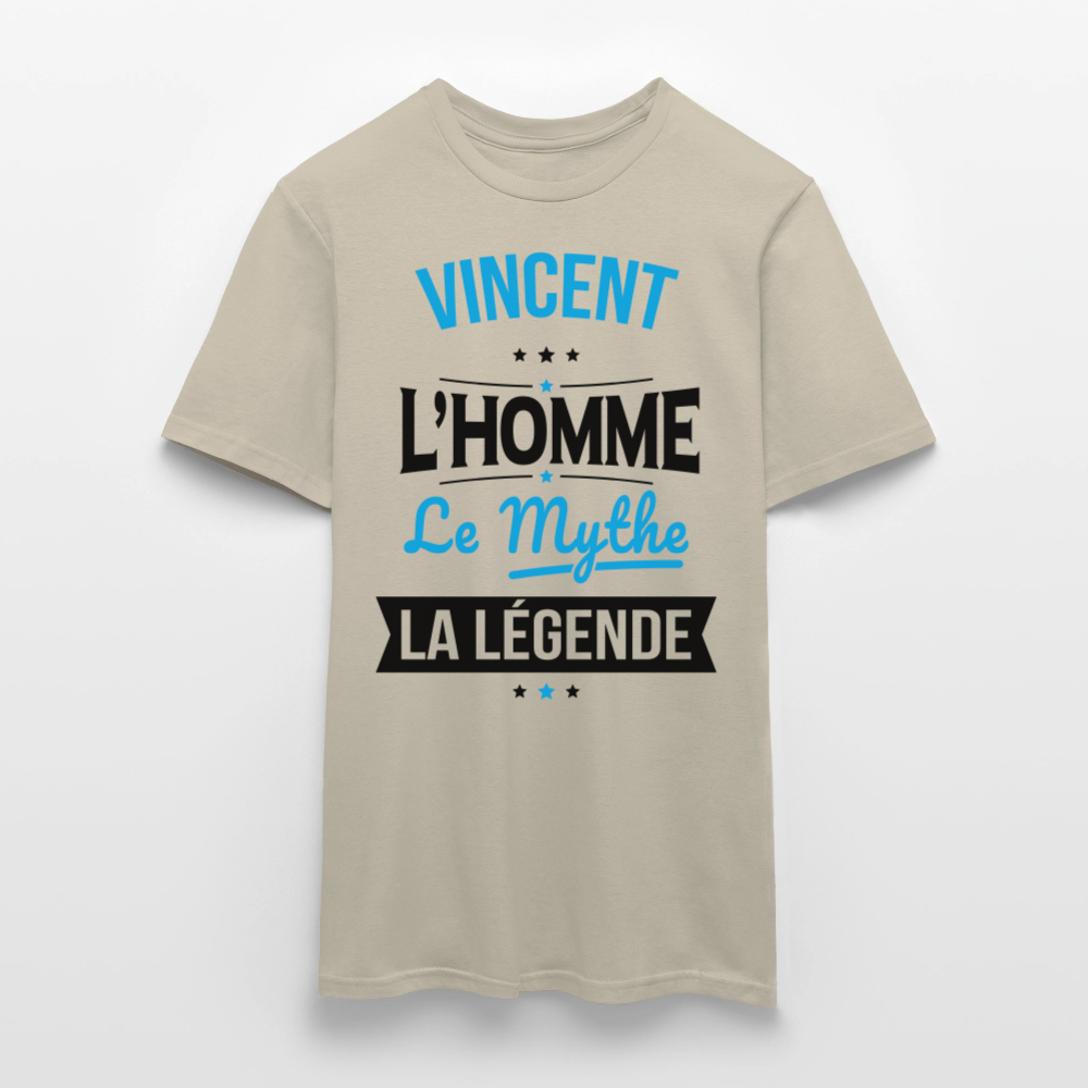 T-shirt Homme - Vincent - l'Homme - le Mythe - la Légende - beige sable