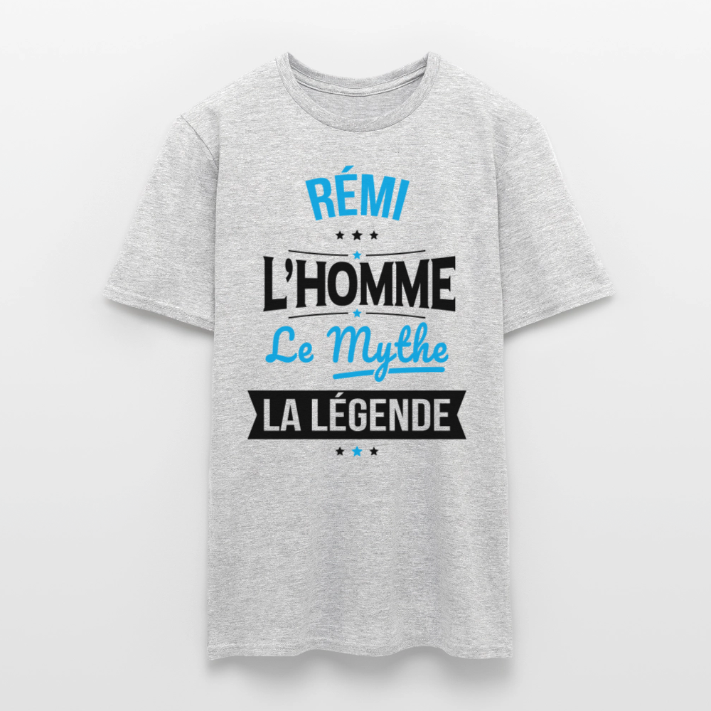 T-shirt Homme - Rémi - l'Homme - le Mythe - la Légende - gris chiné