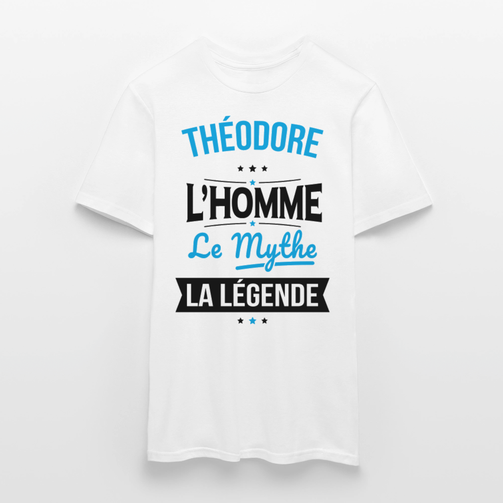 T-shirt Homme - Théodore - l'Homme - le Mythe - la Légende - blanc