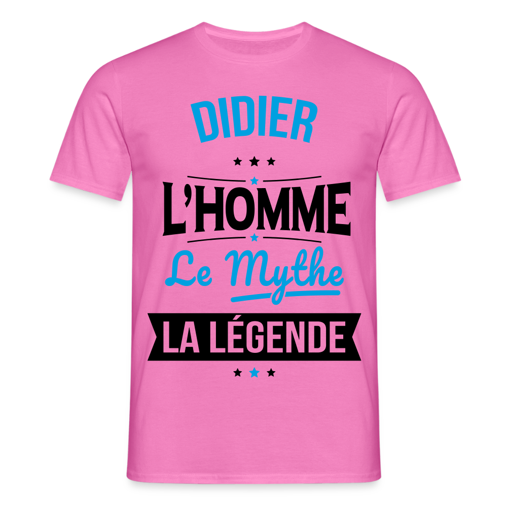 T-shirt Homme - Didier - l'Homme - le Mythe - la Légende - rose