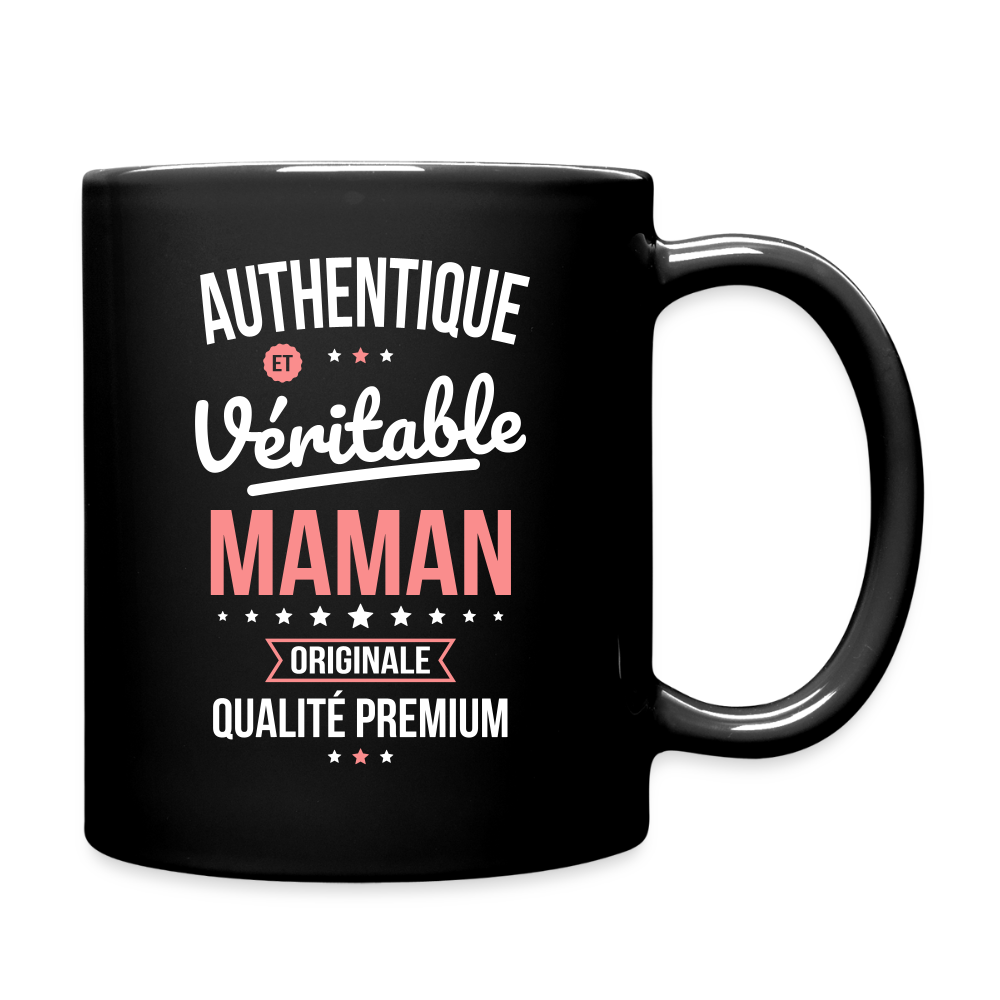 Mug uni - Authentique et véritable Maman - noir