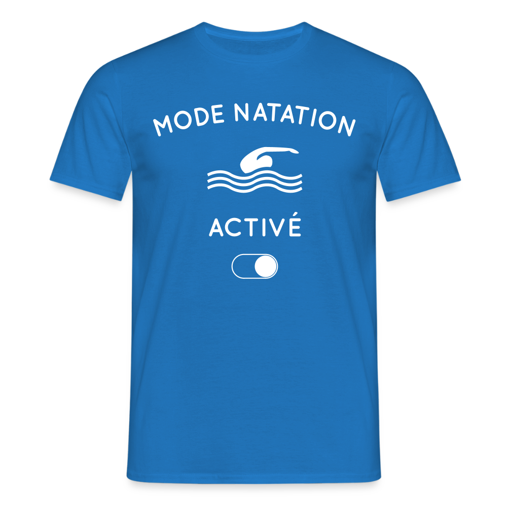 T-shirt Homme - Mode natation activé - bleu royal