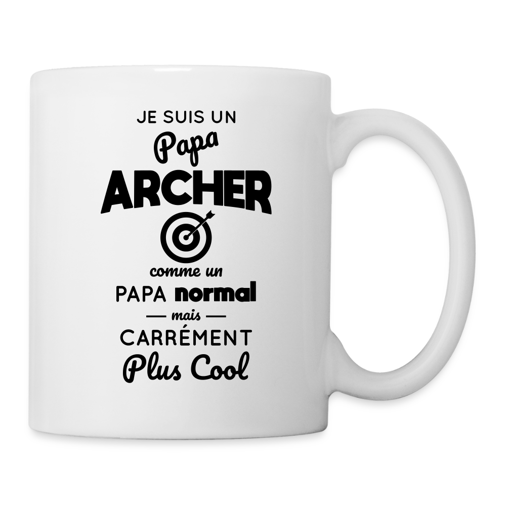 Mug blanc - Papa archer plus cool - blanc