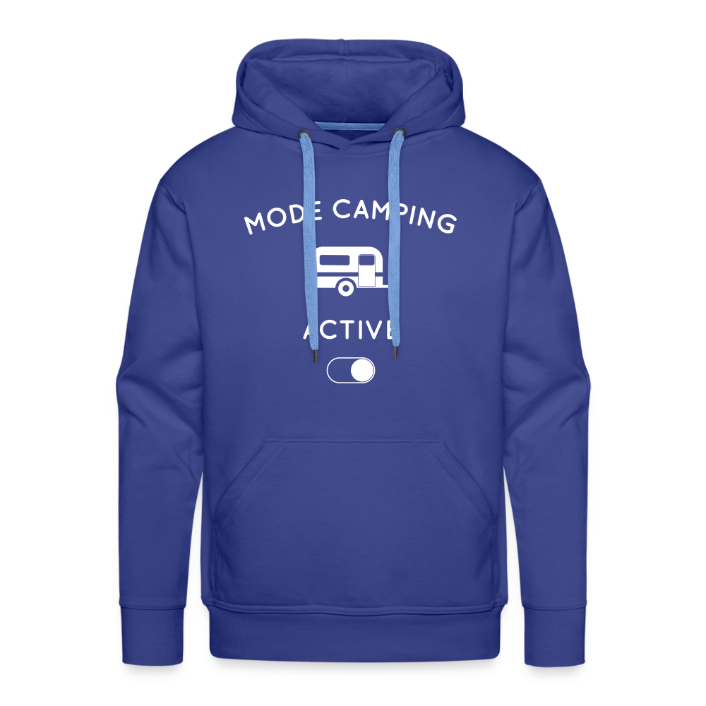 Sweat à capuche Premium Homme - Mode camping activé - bleu royal