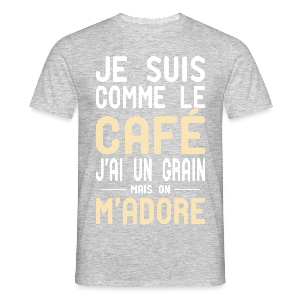 T-shirt Homme - J'ai un grain - Cadeau Humour - gris chiné