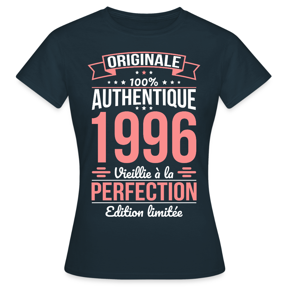 T-shirt anniversaire femme 30 ans – Originale 1996 - marine