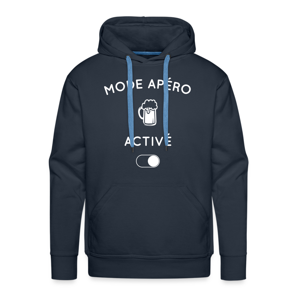 Sweat à capuche Premium Homme - Mode apéro activé - marine
