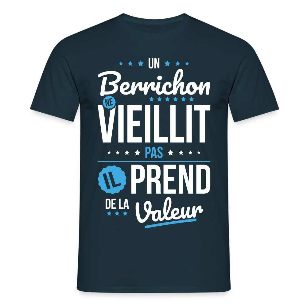 T-shirt Homme - Un Berrichon ne vieillit pas - marine