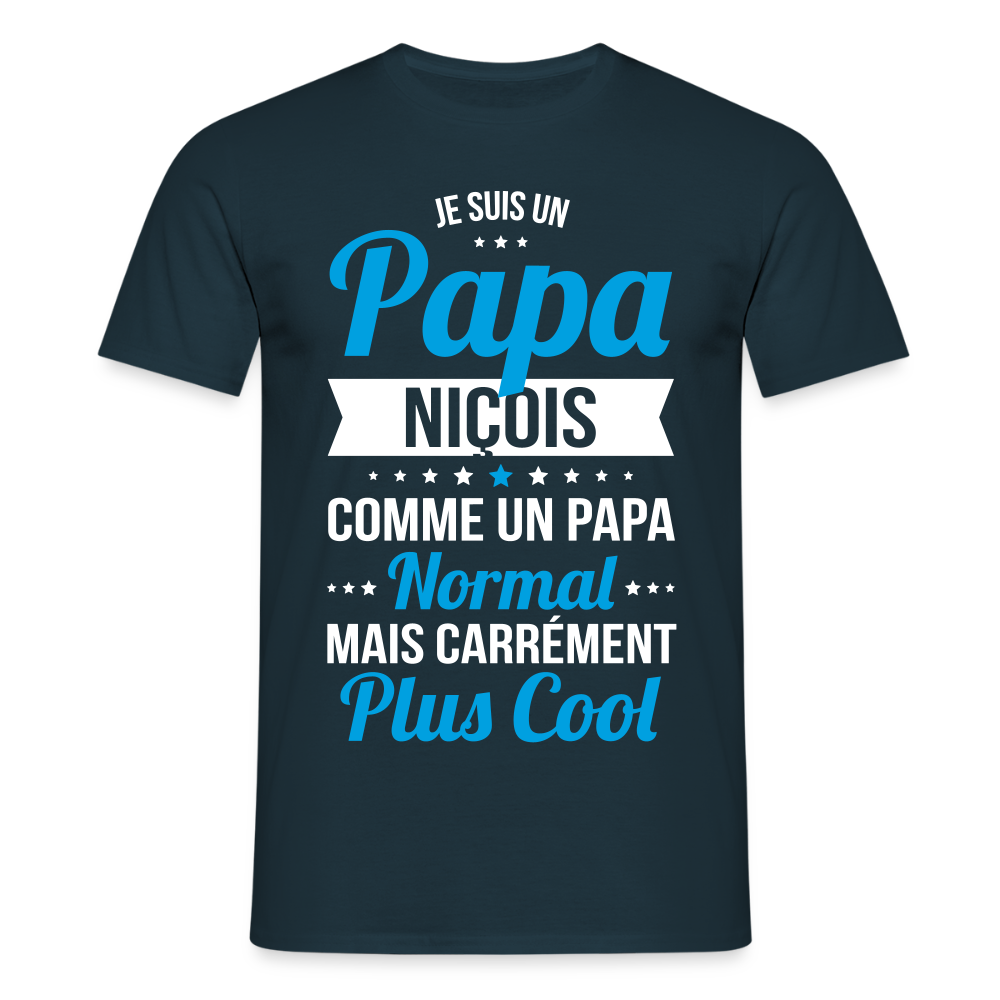 T-shirt Homme - Papa Niçois Plus Cool - marine