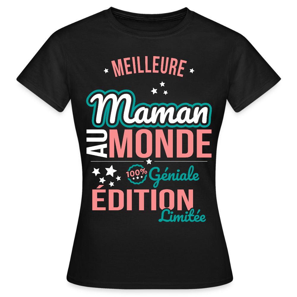 T-shirt Femme - Meilleure Maman au monde - noir