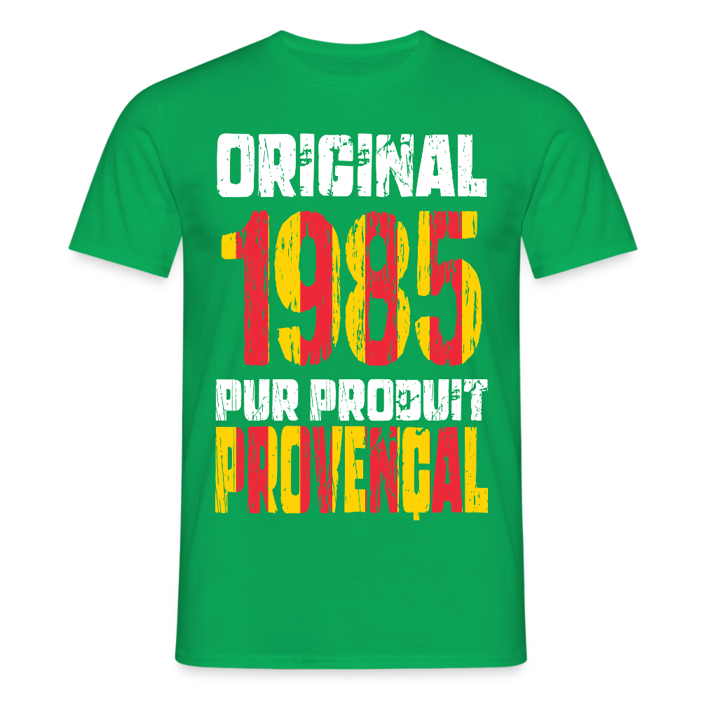 T-shirt Homme - Anniversaire 40 Ans - Original 1985 - Pur produit Provençal - vert