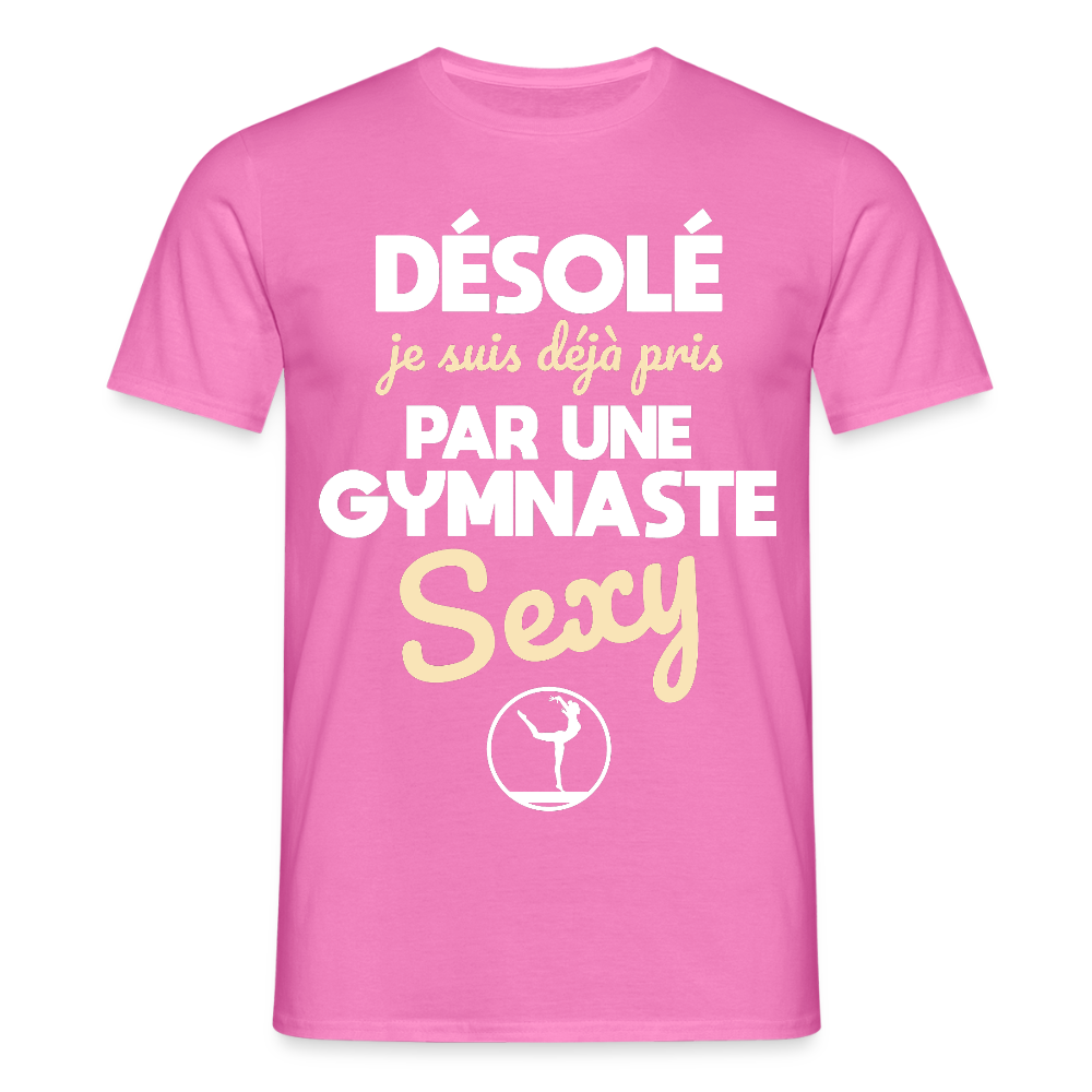 T-shirt Homme - Je suis pris par une gymnaste sexy - rose
