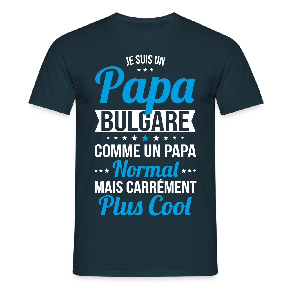 T-shirt Homme - Papa Bulgare Plus Cool - marine