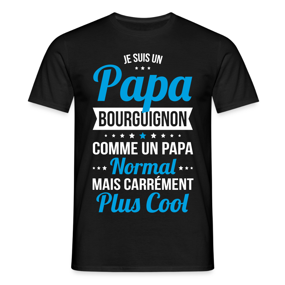 T-shirt Homme - Papa Bourguignon Plus Cool - noir