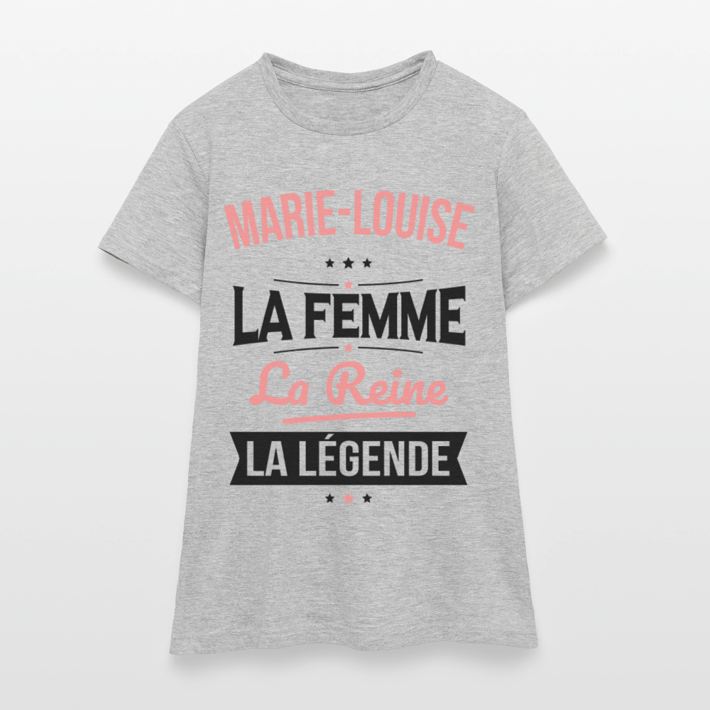 T-shirt Femme - Marie-Louise - la Femme - la Reine - la Légende - gris chiné