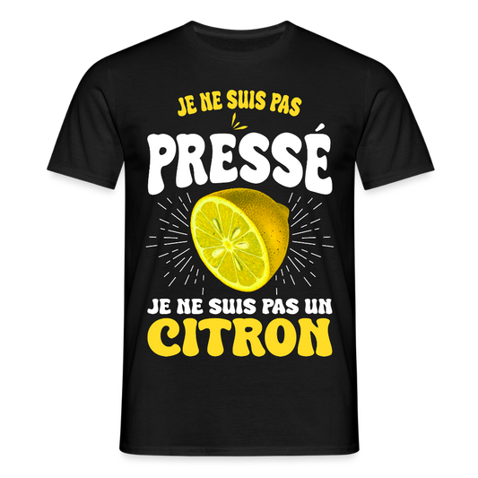 T-shirt Homme - Je ne suis pas un citron - noir