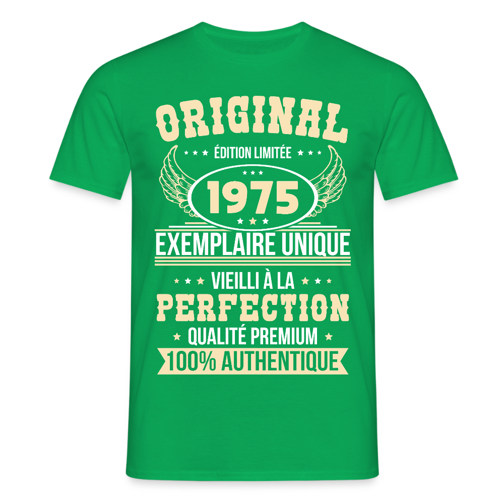 T-shirt Homme - Anniversaire 50 Ans - Original 1975 - vert