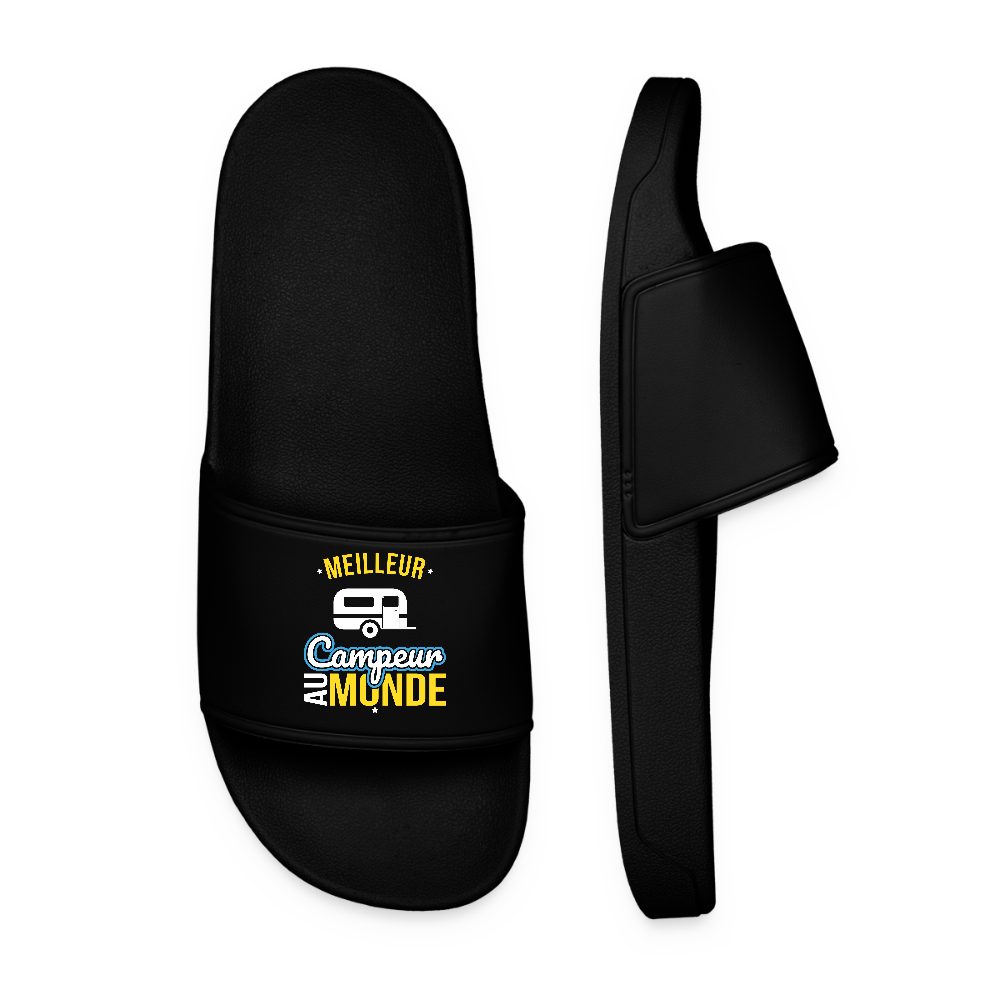 Claquettes Homme - Meilleur campeur au monde - noir