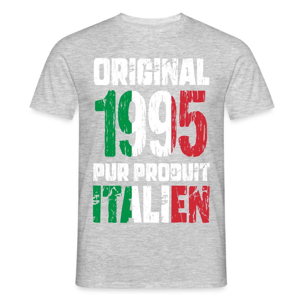 T-shirt Homme - Anniversaire 30 Ans - Original 1995 - Pur produit Italien - gris chiné