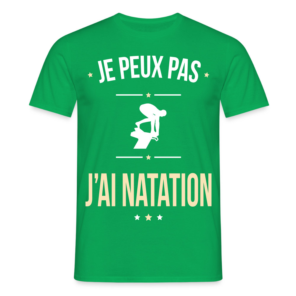 T-shirt Homme - Je peux pas j'ai Natation - vert