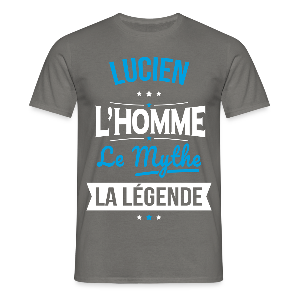 T-shirt Homme - Lucien - l'Homme - le Mythe - la Légende - gris graphite