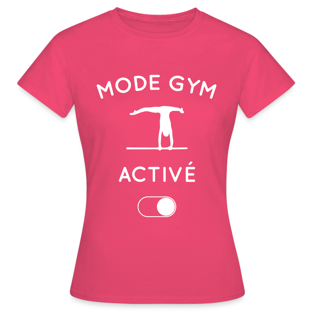T-shirt Femme - Mode gym activé - rose azalée