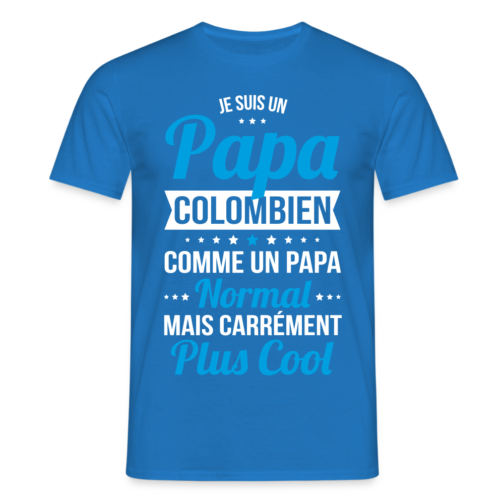 T-shirt Homme - Papa Colombien Plus Cool - bleu royal