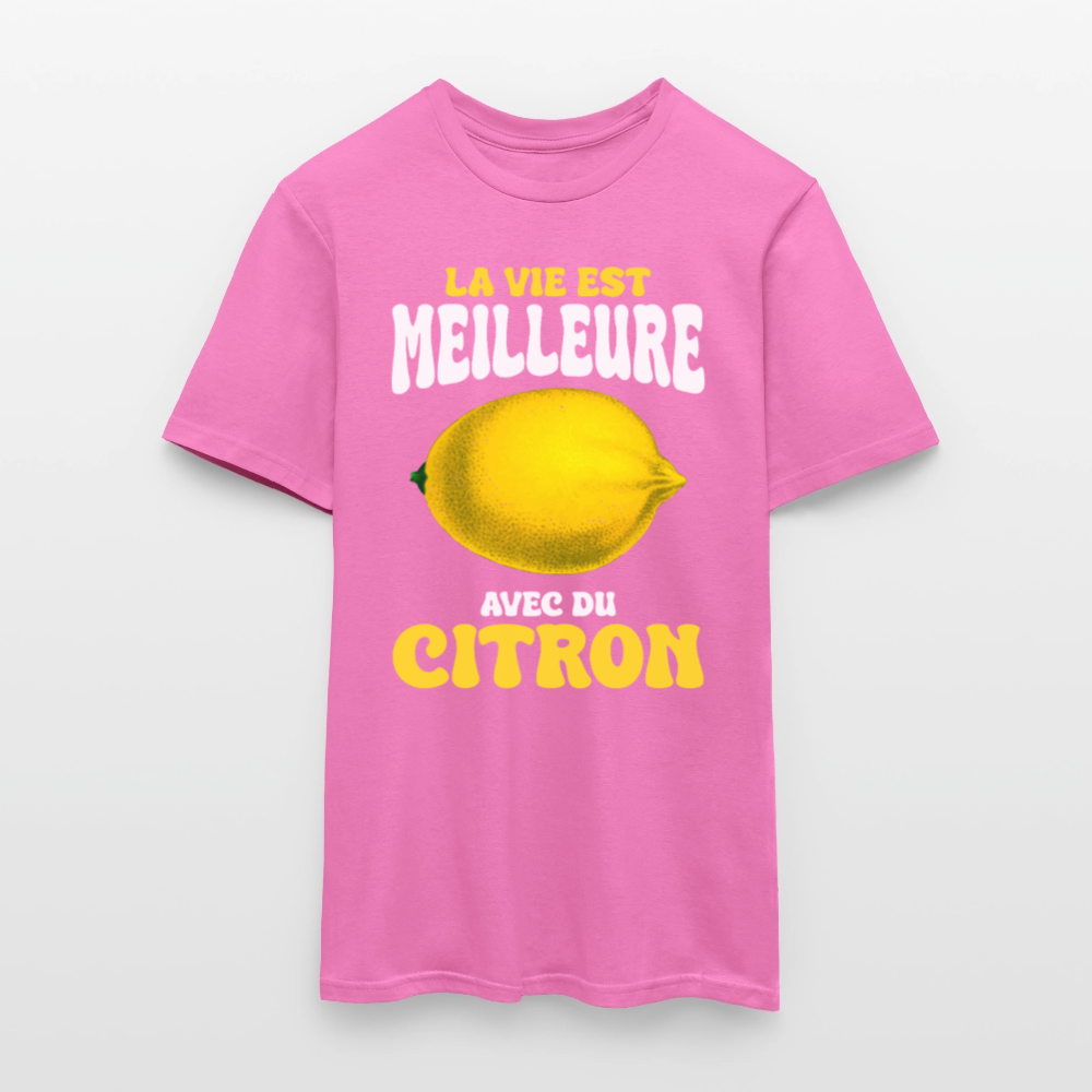 T-shirt Homme - La vie est meilleure avec du citron - rose
