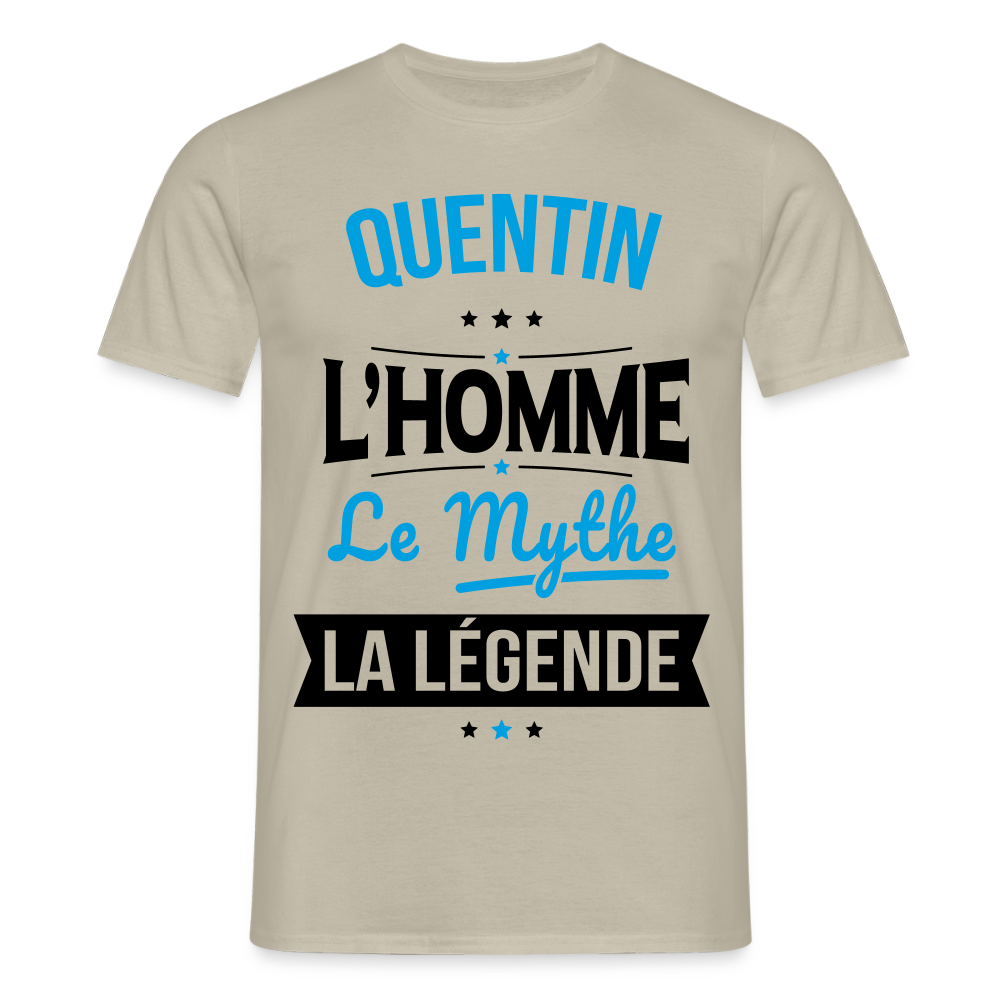 T-shirt Homme - Quentin - l'Homme - le Mythe - la Légende - beige sable