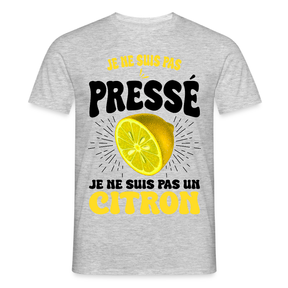 T-shirt Homme - Je ne suis pas un citron - gris chiné