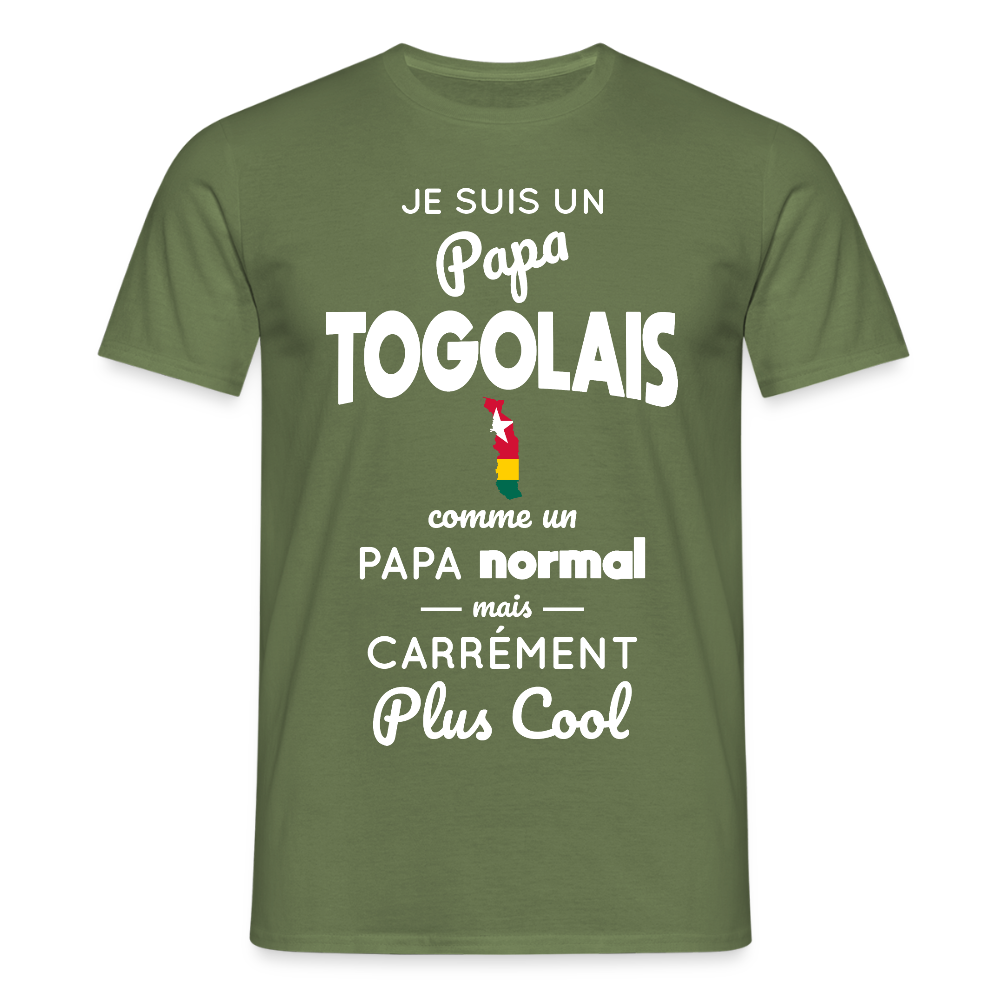T-shirt Homme - Papa Togolais Plus Cool - vert militaire
