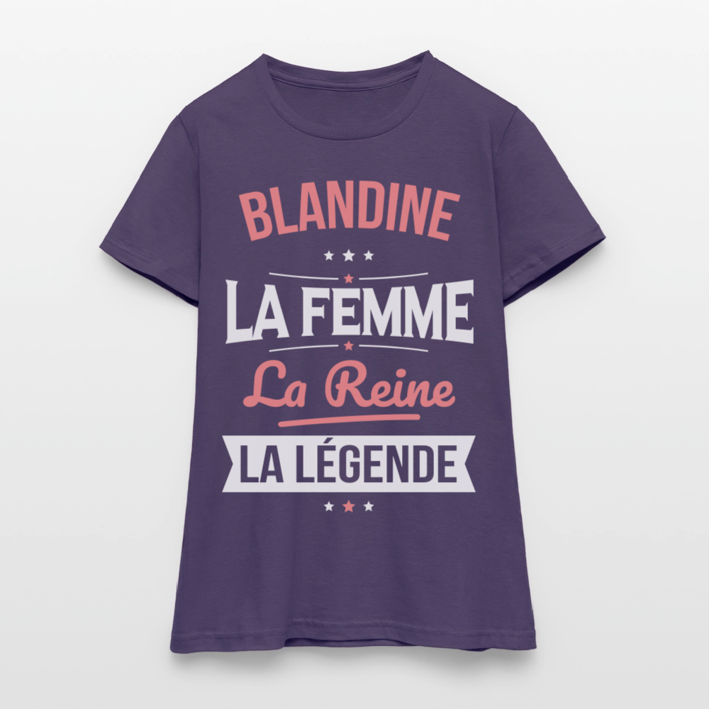 T-shirt Femme - Blandine - la Femme - la Reine - la Légende - violet foncé