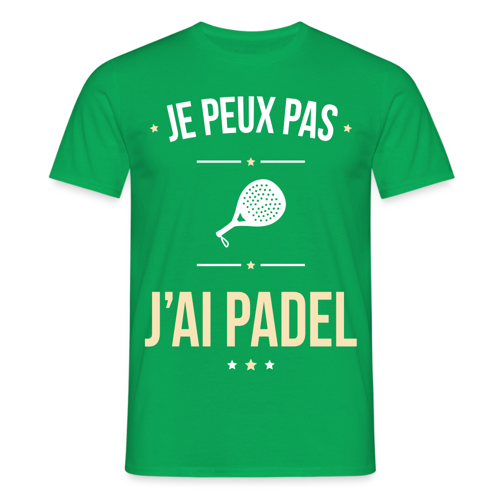 T-shirt Homme - Je peux pas j'ai Padel - vert