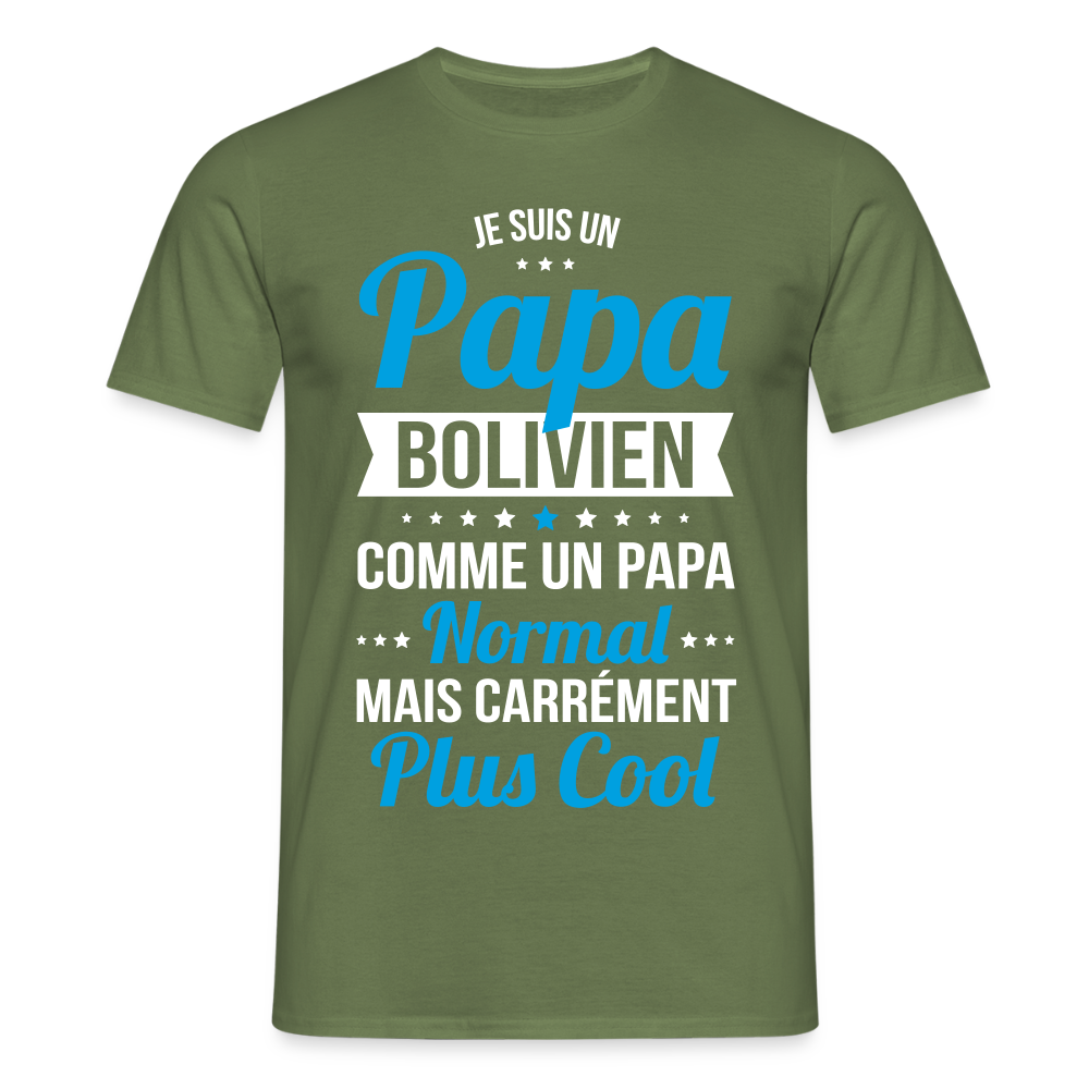 T-shirt Homme - Papa Bolivien Plus Cool - vert militaire