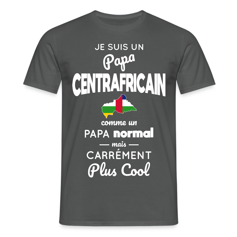 T-shirt Homme - Papa Centrafricain Plus Cool - charbon