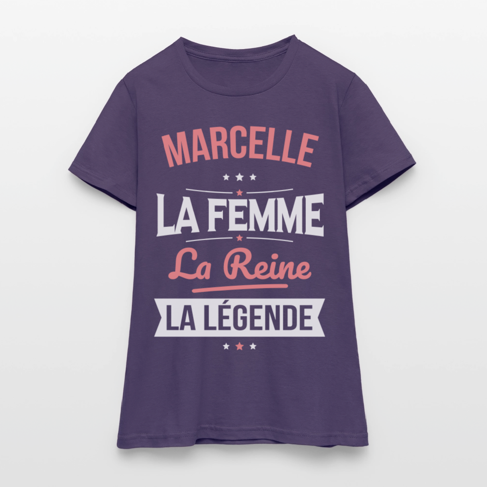 T-shirt Femme - Marcelle - la Femme - la Reine - la Légende - violet foncé
