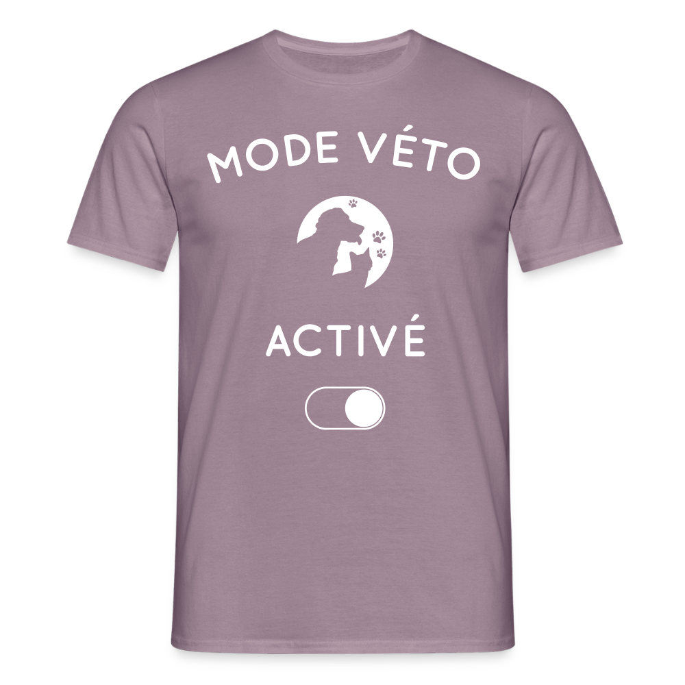 T-shirt Homme - Mode véto activé - mauve gris