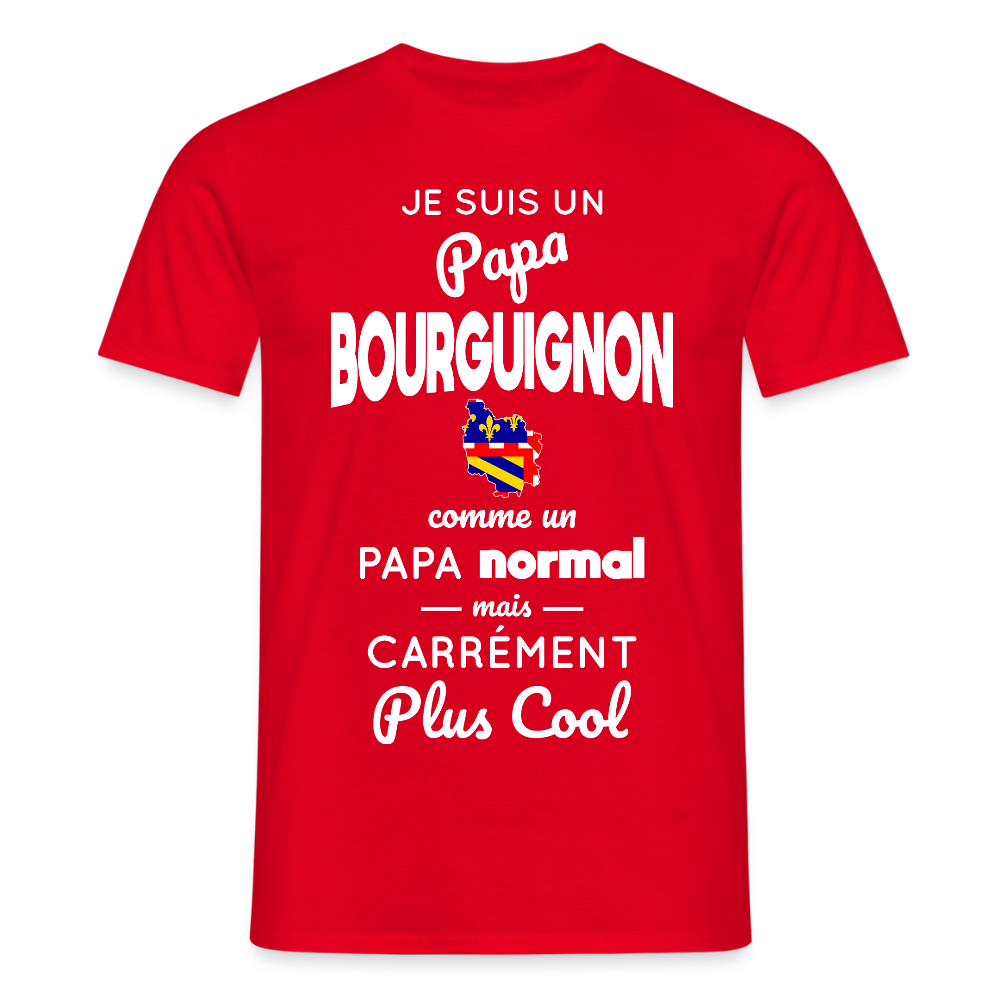 T-shirt Homme - Papa Bourguignon Plus Cool - rouge