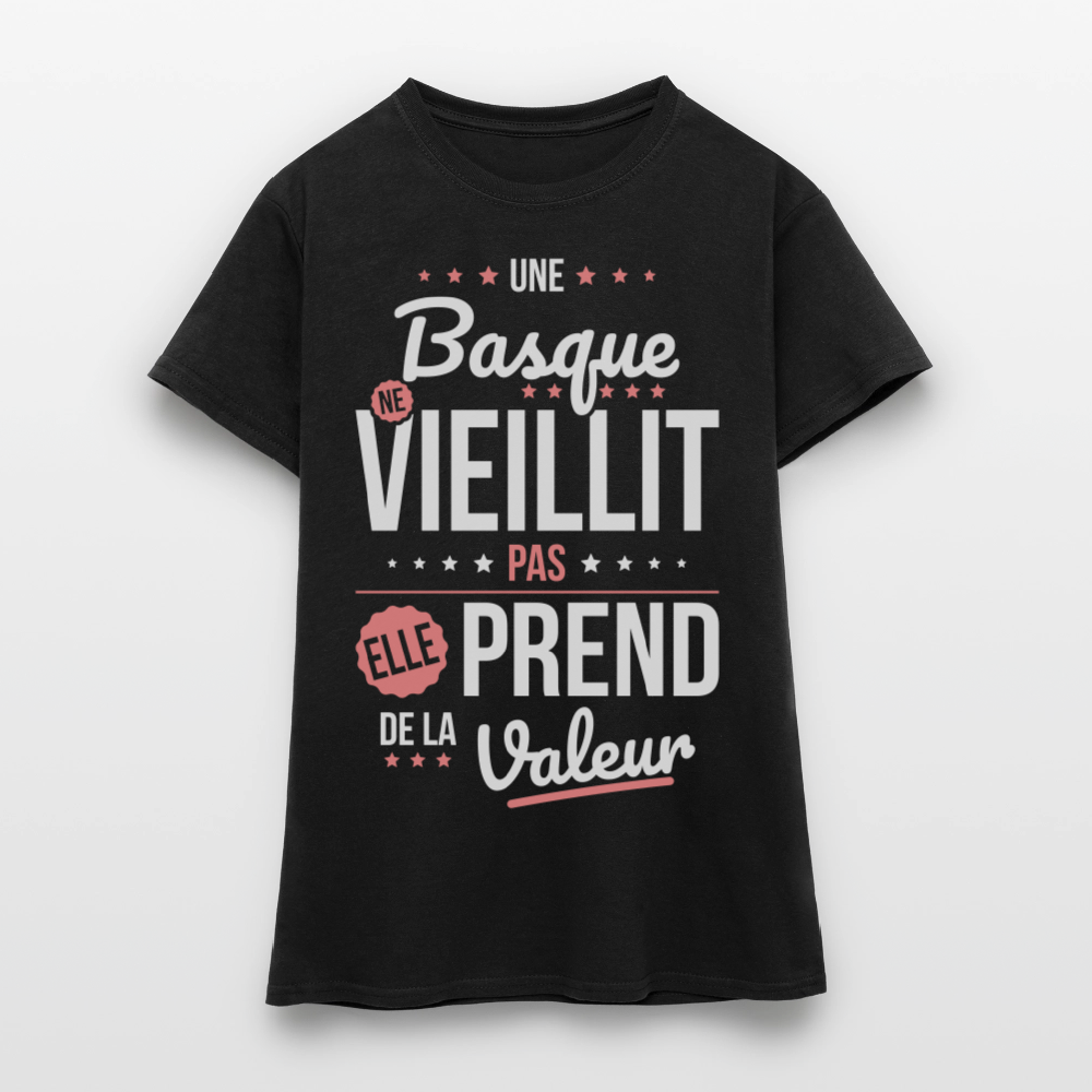 T-shirt Femme - Une Basque ne vieillit pas - noir