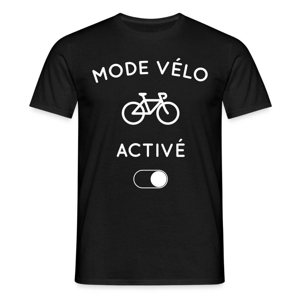 T-shirt Homme -  Mode vélo activé - noir