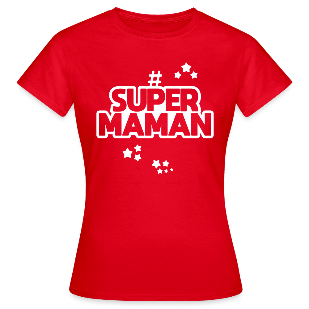 T-shirt Femme - Super Maman - rouge