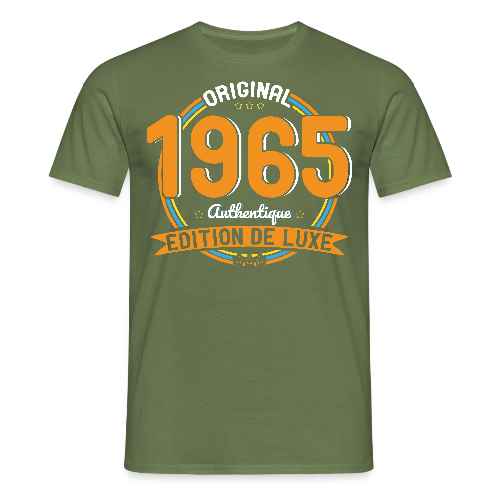 T-shirt Homme - Anniversaire 60 Ans - Original 1965 Authentique - vert militaire