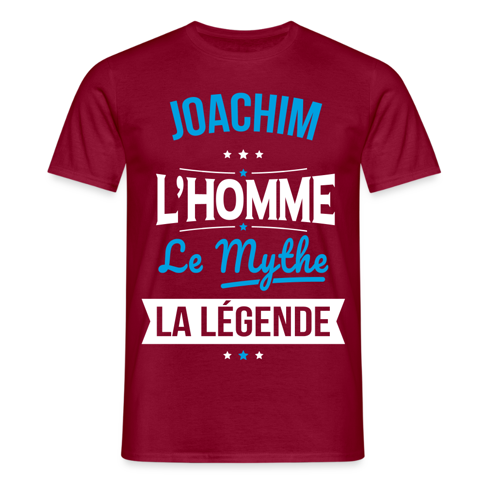 T-shirt Homme - Joachim - l'Homme - le Mythe - la Légende - rouge brique